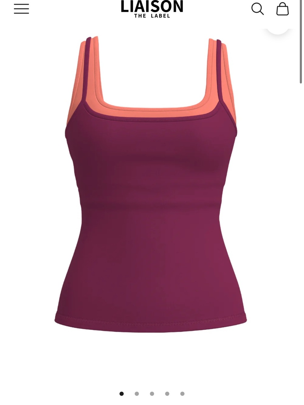 BNWT! Liaison the label double layer core tank